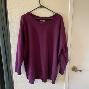 Split hem cozy sweatshirt